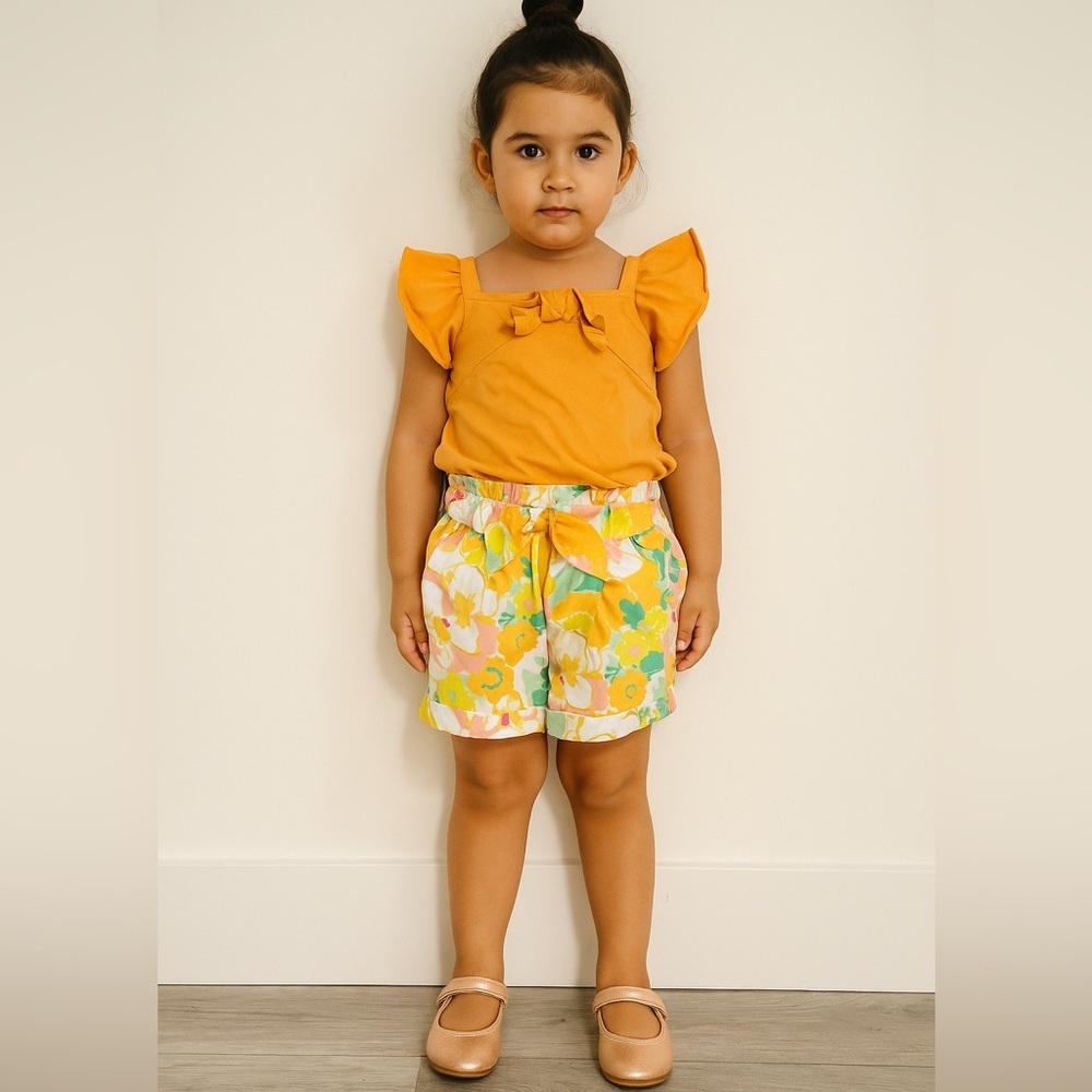 • Janie and Jack • Girls Top and Short Set Floral Shorts
Orange Blouse 2